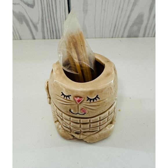 VTG Enesco 1982 Japan Cat Set - Salt & Pepper Shakers, Toothpick, Creamer/Sugar - Picture 8 of 8